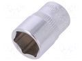 Socket; 6-angles,socket spanner; HEX 13mm; 1/4" YATO YT-1412