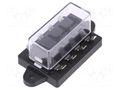 Fuse boxes; 19mm; 30A; screw; Leads: connectors; Body: black; ways: 4 SCI R3-76D-01-3104