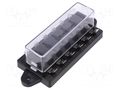 Fuse boxes; 19mm; 30A; screw; Leads: connectors; Body: black; ways: 6 SCI R3-76D-01-3106