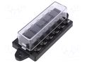 Fuse boxes; 19mm; 30A; screw; Leads: connectors; Body: black; ways: 6 SCI R3-76D-01-3106