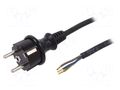 Cable; 3x1mm2; CEE 7/7 (E/F) plug,wires,SCHUKO plug; rubber PLASTROL W-97546