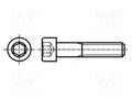Screw; M5x60; 0.8; Head: cheese head; hex key; HEX 4mm; DIN 912 KRAFTBERG M5X60/D912-A2