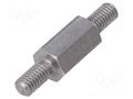 Screwed spacer sleeve; 12mm; Ext.thread: M4; hexagonal DREMEC TMM-M4X12/DR446