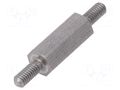 Screwed spacer sleeve; 12mm; Ext.thread: M2,5; hexagonal DREMEC TMM-M2.5X12/DR442