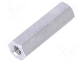 Screwed spacer sleeve; 20mm; Int.thread: M3; hexagonal; aluminium DREMEC TFF-M3X20/DR134