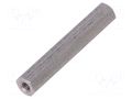 Screwed spacer sleeve; 30mm; Int.thread: M2,5; hexagonal DREMEC TFF-M2.5X30/DR142