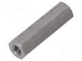 Screwed spacer sleeve; 18mm; Int.thread: M2,5; hexagonal DREMEC TFF-M2.5X18/DR142