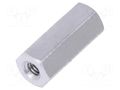 Screwed spacer sleeve; 12mm; Int.thread: M2,5; hexagonal DREMEC TFF-M2.5X12/DR132