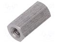 Screwed spacer sleeve; 10mm; Int.thread: M2,5; hexagonal DREMEC TFF-M2.5X10/DR142