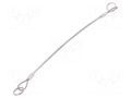 Retaining cable; with 2 key rings; Plating: PVC; stainless steel ELESA+GANTER GN111.2-320-14A-TR