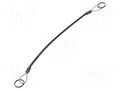 Retaining cable; with 2 key rings; Plating: PVC; stainless steel ELESA+GANTER GN111.2-150-30A-SW
