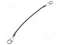 Retaining cable; with 2 key rings; Plating: PVC; stainless steel ELESA+GANTER GN111.2-320-30A-SW