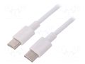Cable; USB 2.0; USB C plug,both sides; 1m; white Goobay 2USB.C-1.0WH