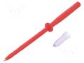 Test probe; 1A; red; Socket size: 4mm; Overall len: 122mm STÄUBLI SPP4-S-22