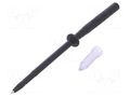 Test probe; 1A; black; Tip diameter: 2mm; Socket size: 2mm STÄUBLI SPP2-S-21