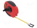 Measuring tape; L: 50m; Width: 13mm; ABS,elastolan; measure MEDID MED.264050