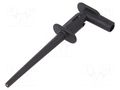 Clip-on probe; pincers type; 1A; black; 300V; 2mm STÄUBLI MICROGRIP-XB-21