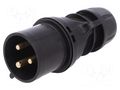 Connector: AC supply; plug; male; 32A; 230VAC; Midnight; IEC 60309 PCE 023-6X