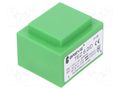 Transformer: encapsulated; 6VA; 110VAC; 6V; 6V; 500mA; 500mA; PCB BREVE TUFVASSONS TEZ6/D110/6-6V