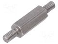 Screwed spacer sleeve; 18mm; Ext.thread: M4; hexagonal DREMEC TMM-M4X18/DR446