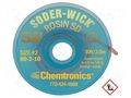 Tape: desoldering; halide-free,rosin,ROL0; W: 1.5mm; L: 3m; ESD CHEMTRONICS CH-SW80-2-10