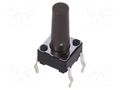 Microswitch TACT; SPST; Pos: 2; 0.05A/12VDC; THT; 1.6N; 6x6x3.5mm ALPS SKHHDUA010