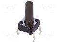 Microswitch TACT; SPST; Pos: 2; 0.05A/12VDC; THT; 1.6N; 6x6x3.5mm ALPS SKHHDUA010