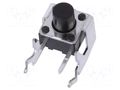 Microswitch TACT; SPST; Pos: 2; 0.05A/12VDC; THT; 1N; 6x6x3.5mm ALPS SKHHLUA010
