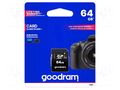 Memory card; SDXC; R: 100MB/s; W: 10MB/s; Class 10 UHS U1; 64GB GOODRAM S1A0-0640R12