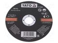 Cutting wheel; Ø: 125mm; Disc thick: 2.5mm; metal,steel; 22mm YATO YT-5924