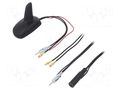 Antenna; automotive,SHARK; 15dBi; AM,DAB,FM; 5m; 50Ω; black; RG174 PER.PIC. A00034.C