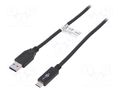 Cable; USB 3.1; USB A plug,USB C plug; 0.5m; black; 10Gbps GOOBAY USB.C-A/G2-0.5BK