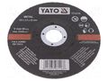 Cutting wheel; Ø: 125mm; Disc thick: 2.5mm; prominent; metal,steel YATO YT-6116