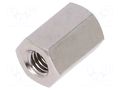 Screwed spacer sleeve; 8mm; Int.thread: M3; hexagonal; brass DREMEC TFF-M3X8/DR114