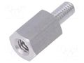 Screwed spacer sleeve; 8mm; Int.thread: M3; Ext.thread: M3 DREMEC TFM-M3X8/DR235