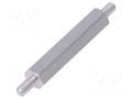 Screwed spacer sleeve; 30mm; Ext.thread: M3; hexagonal; aluminium DREMEC TMM-M3X30/DR435