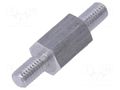 Screwed spacer sleeve; 8mm; Ext.thread: M3; hexagonal; aluminium DREMEC TMM-M3X8/DR434