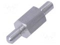 Screwed spacer sleeve; 8mm; Ext.thread: M3; hexagonal; aluminium DREMEC TMM-M3X8/DR435
