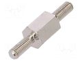 Screwed spacer sleeve; 8mm; Ext.thread: M3; hexagonal; brass DREMEC TMM-M3X8/DR415