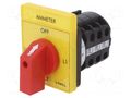 Switch: ammeter cam switch; Stabl.pos: 4; 16A; OFF-L1-L2-L3; Pos: 4 LUMEL PKT4-C91TXXXOFY000