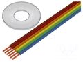 Wire: ribbon; 8x0.22mm2; stranded; Cu; unshielded; PVC; 300V; 50m BQ CABLE TLWY8/0.20