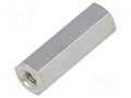 Screwed spacer sleeve; 18mm; Int.thread: M3; hexagonal; steel DREMEC TFF-M3X18/DR125
