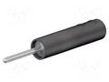 Connector: 4mm banana; socket; 20A; black; nickel plated; 37.8mm STÄUBLI B4-I/S1.5-21