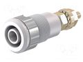 Connector: 4mm banana; socket; 32A; 1kV; Cutout: Ø12.2mm; white STÄUBLI SLB4-G-29