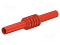 Connector: 4mm banana; adapter,socket; 32A; 1kV; 62.5mm; red STÄUBLI XHK-22