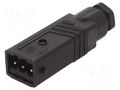 Connector: rectangular; ST; plug; male; PIN: 3; tinned; IP54; 16A HIRSCHMANN STAS3NSW