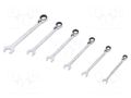 Wrench-set; combination spanner,with ratchet; 6pcs. BAHCO SA.1RM/SH6