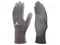 Protective gloves; Size: 10; grey; polyester,polyurethane DELTA PLUS DEL-VE702PG10