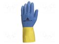 Protective gloves; Size: 6/7; yellow-blue; latex; DUOCOLOR VE330 DELTA PLUS DEL-VE330BJ06