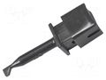 Clip-on probe; hook type; 10A; black; Contacts: beryllium copper MUELLER ELECTRIC BU-00201-0